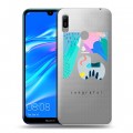 Полупрозрачный дизайнерский пластиковый чехол для Huawei Y6 (2019) Абстракции