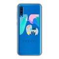 Полупрозрачный дизайнерский пластиковый чехол для Samsung Galaxy A50 Абстракции