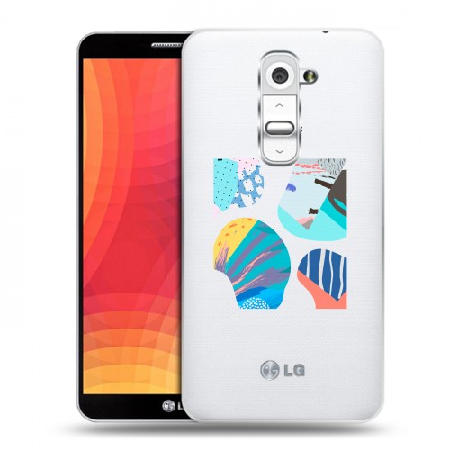 Полупрозрачный дизайнерский пластиковый чехол для LG Optimus G2 Абстракции