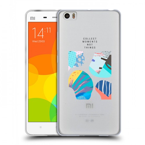 Полупрозрачный дизайнерский силиконовый чехол для Xiaomi Mi Note Абстракции