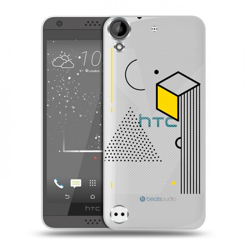 Полупрозрачный дизайнерский пластиковый чехол для HTC Desire 530 Абстракции 1