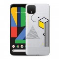 Полупрозрачный дизайнерский пластиковый чехол для Google Pixel 4 XL Абстракции 1