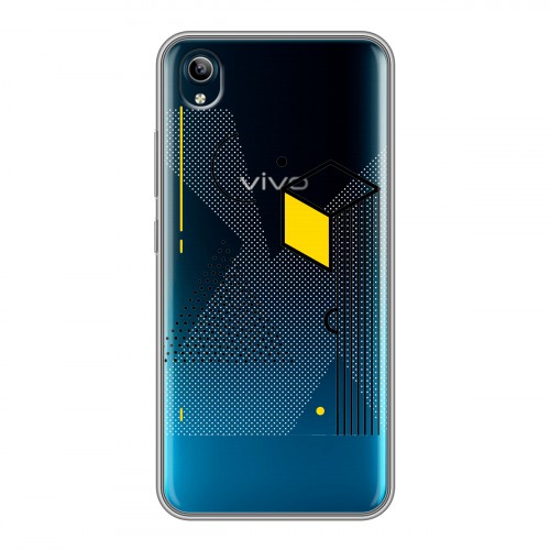 Полупрозрачный дизайнерский силиконовый с усиленными углами чехол для Vivo Y91C Абстракции 1
