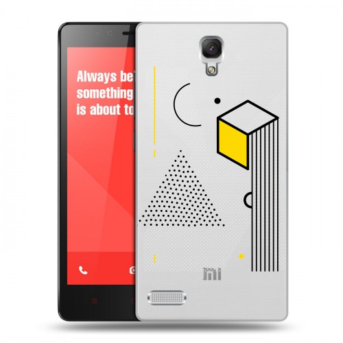 Полупрозрачный дизайнерский силиконовый чехол для Xiaomi RedMi Note Абстракции 1