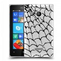 Полупрозрачный дизайнерский пластиковый чехол для Microsoft Lumia 435 Абстракции 2