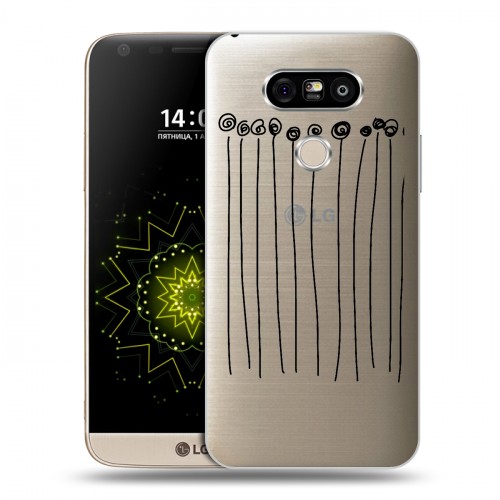 Полупрозрачный дизайнерский пластиковый чехол для LG G5 Абстракции