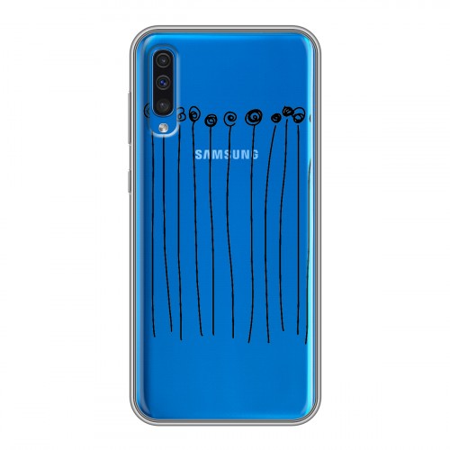 Полупрозрачный дизайнерский силиконовый чехол для Samsung Galaxy A50 Абстракции