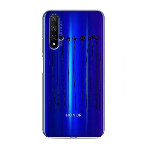 Полупрозрачный дизайнерский пластиковый чехол для Huawei Honor 20 Абстракции