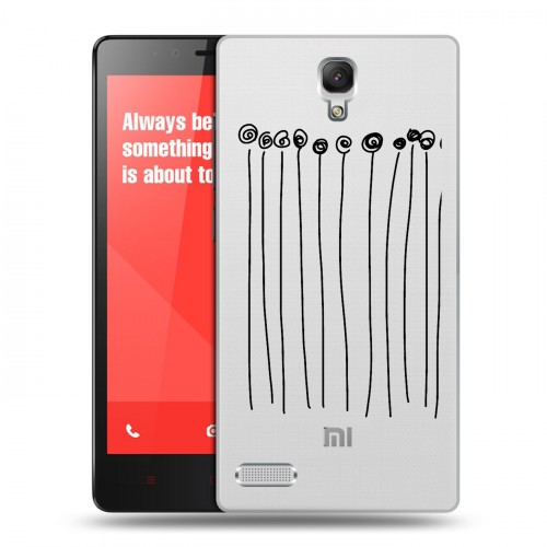 Полупрозрачный дизайнерский силиконовый чехол для Xiaomi RedMi Note Абстракции