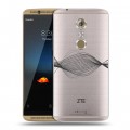 Полупрозрачный дизайнерский пластиковый чехол для ZTE Axon 7 Абстракции