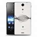 Полупрозрачный дизайнерский пластиковый чехол для Sony Xperia TX Абстракции