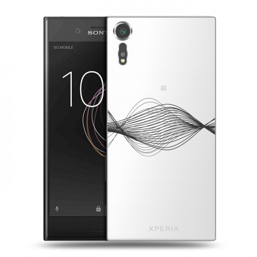 Полупрозрачный дизайнерский пластиковый чехол для Sony Xperia XZs Абстракции