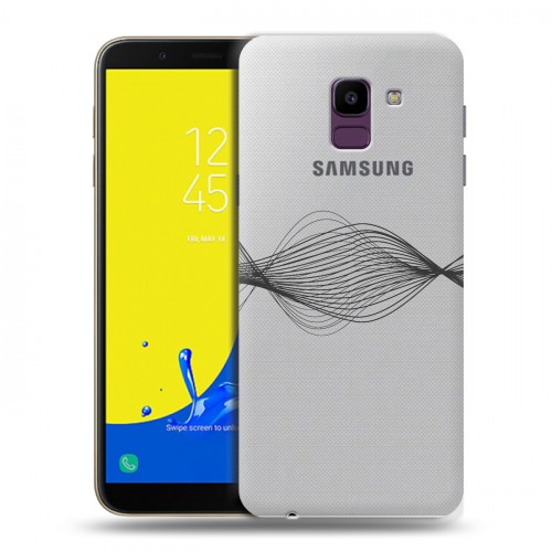 Полупрозрачный дизайнерский пластиковый чехол для Samsung Galaxy J6 Абстракции