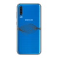 Полупрозрачный дизайнерский силиконовый с усиленными углами чехол для Samsung Galaxy A50 Абстракции