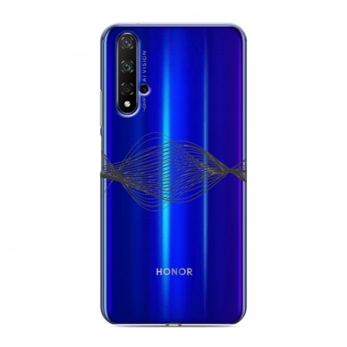 Полупрозрачный дизайнерский силиконовый чехол для Huawei Honor 20 Абстракции