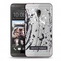 Полупрозрачный дизайнерский пластиковый чехол для HTC Desire 700 Абстракции