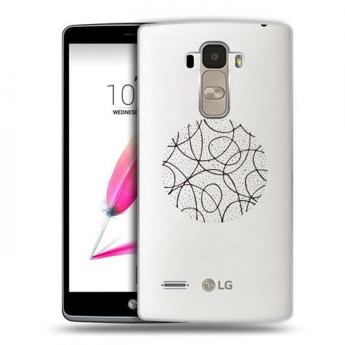 Полупрозрачный дизайнерский пластиковый чехол для LG G4 Stylus Абстракции 5