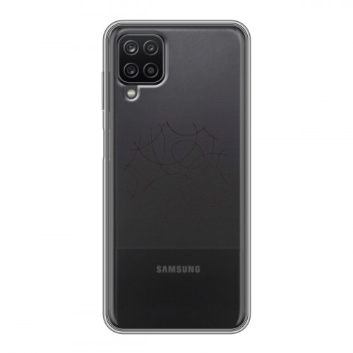 Полупрозрачный дизайнерский силиконовый с усиленными углами чехол для Samsung Galaxy A12 Абстракции 5