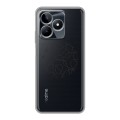 Полупрозрачный дизайнерский силиконовый чехол для Realme C53 Абстракции 5