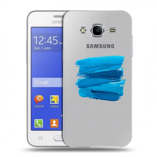 Полупрозрачный дизайнерский пластиковый чехол для Samsung Galaxy J7 Абстракции