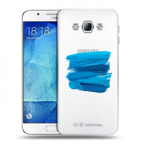 Полупрозрачный дизайнерский пластиковый чехол для Samsung Galaxy A8 Абстракции