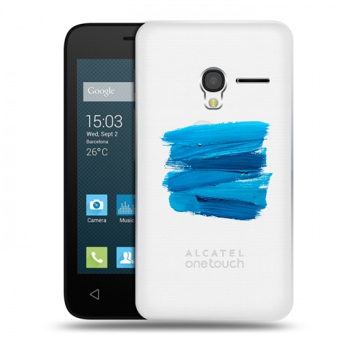 Полупрозрачный дизайнерский пластиковый чехол для Alcatel One Touch Pixi 3 (4.0) Абстракции
