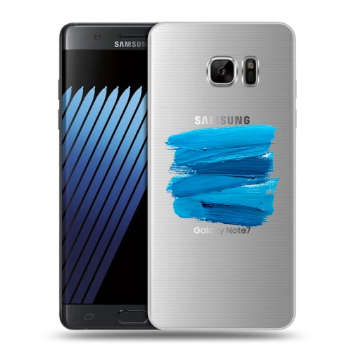 Полупрозрачный дизайнерский пластиковый чехол для Samsung Galaxy Note 7 Абстракции