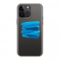 Полупрозрачный дизайнерский силиконовый с усиленными углами чехол для Iphone 14 Pro Max Абстракции