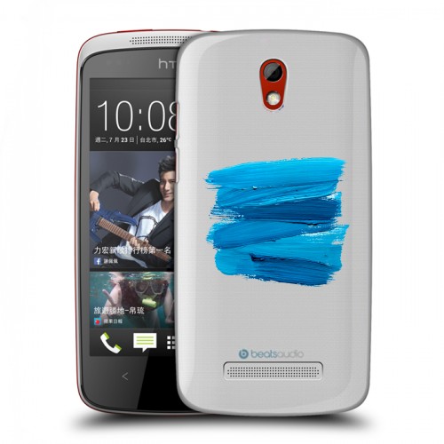 Полупрозрачный дизайнерский пластиковый чехол для HTC Desire 500 Абстракции