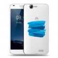 Полупрозрачный дизайнерский пластиковый чехол для Huawei Ascend G7 Абстракции