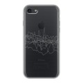 Полупрозрачный дизайнерский силиконовый чехол для Iphone 7 Абстракции