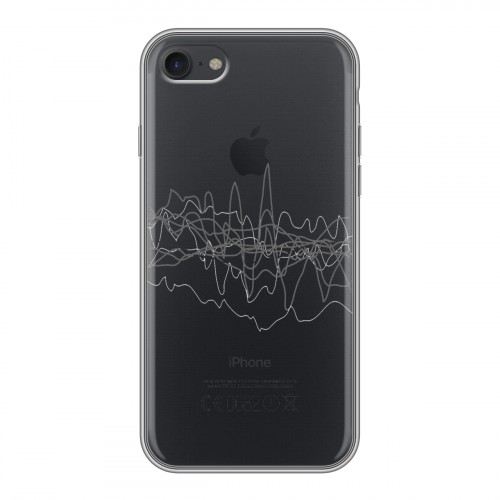 Полупрозрачный дизайнерский силиконовый чехол для Iphone 7 Абстракции