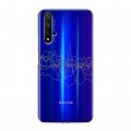 Полупрозрачный дизайнерский силиконовый чехол для Huawei Honor 20 Абстракции