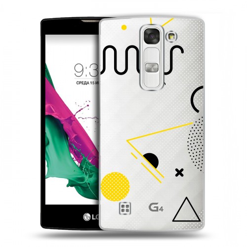 Полупрозрачный дизайнерский пластиковый чехол для LG G4c Абстракции 1