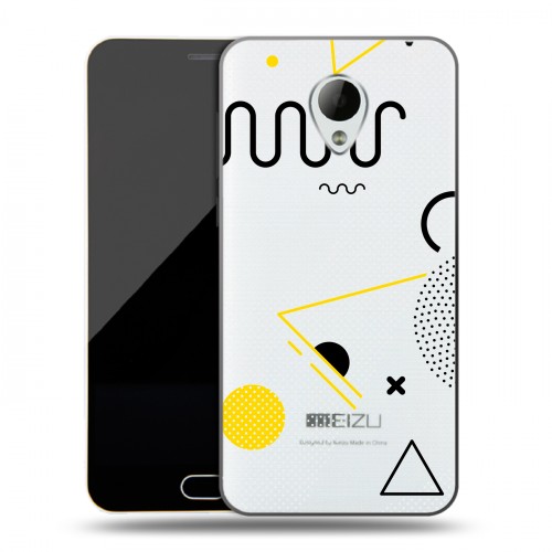 Полупрозрачный дизайнерский силиконовый чехол для Meizu M2 Mini Абстракции 1