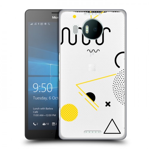Полупрозрачный дизайнерский пластиковый чехол для Microsoft Lumia 950 XL Абстракции 1