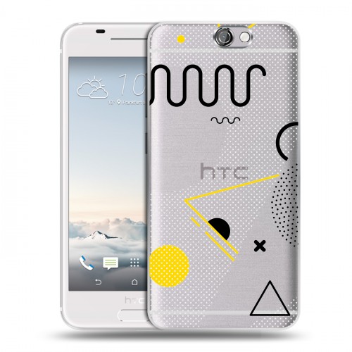 Полупрозрачный дизайнерский пластиковый чехол для HTC One A9 Абстракции 1