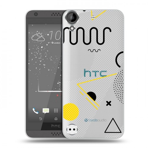 Полупрозрачный дизайнерский пластиковый чехол для HTC Desire 530 Абстракции 1