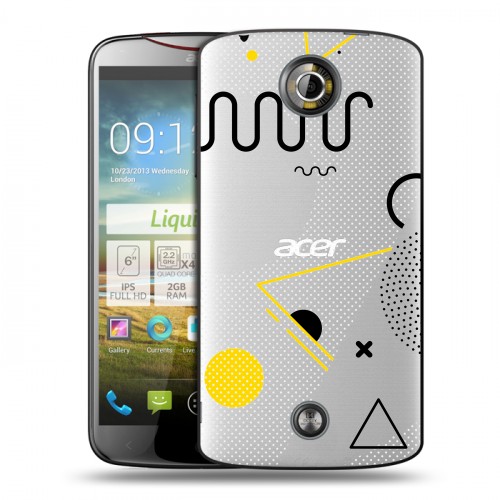 Полупрозрачный дизайнерский пластиковый чехол для Acer Liquid S2 Абстракции 1