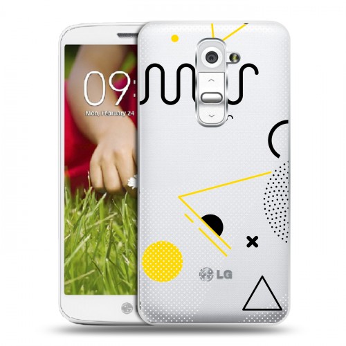 Полупрозрачный дизайнерский пластиковый чехол для LG Optimus G2 mini Абстракции 1