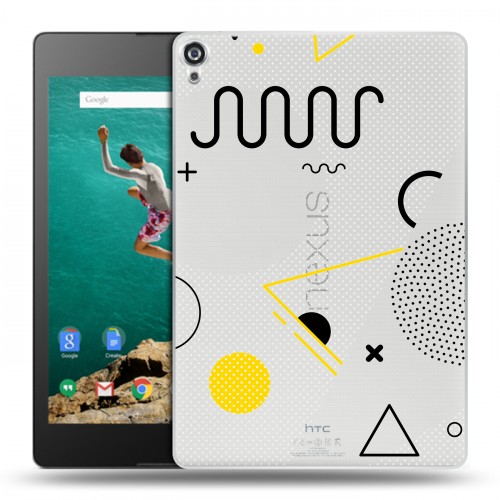Полупрозрачный дизайнерский пластиковый чехол для Google Nexus 9 Абстракции 1