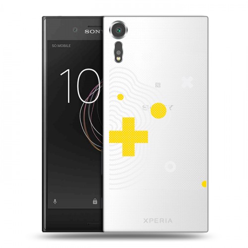 Полупрозрачный дизайнерский пластиковый чехол для Sony Xperia XZs Абстракции 1