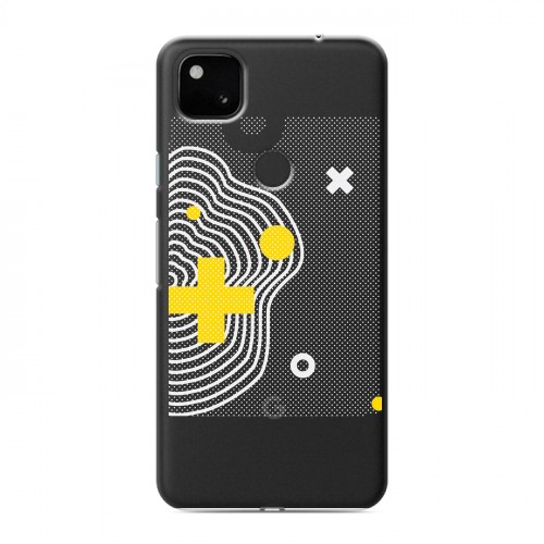 Полупрозрачный дизайнерский пластиковый чехол для Google Pixel 4a Абстракции 1