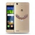 Полупрозрачный дизайнерский пластиковый чехол для Huawei GR3 Абстракции