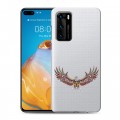 Полупрозрачный дизайнерский пластиковый чехол для Huawei P40 Абстракции