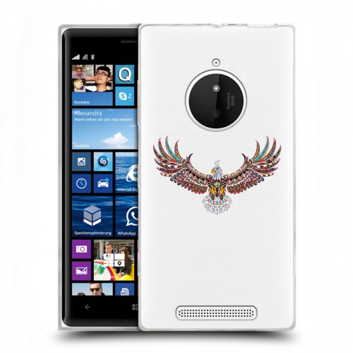 Полупрозрачный дизайнерский пластиковый чехол для Nokia Lumia 830 Абстракции