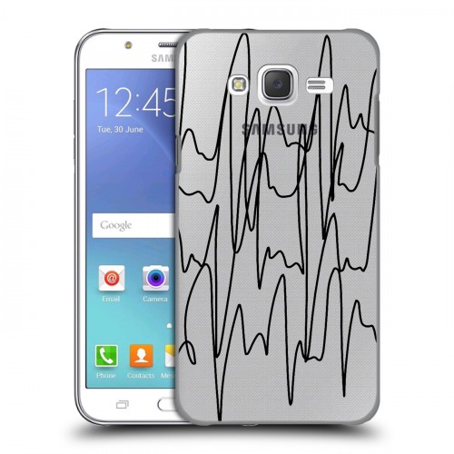Полупрозрачный дизайнерский пластиковый чехол для Samsung Galaxy J5 Абстракции 