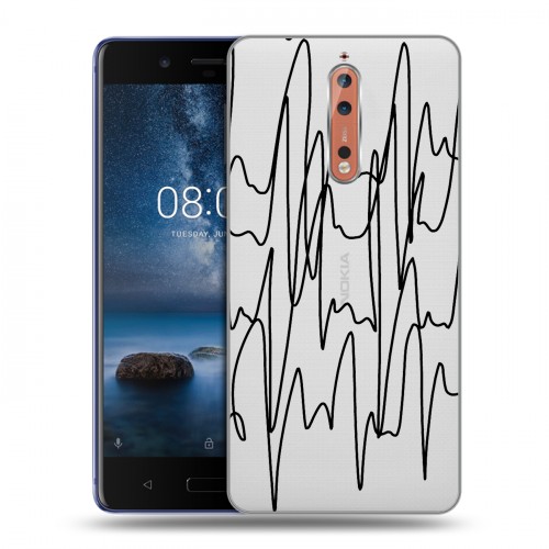 Полупрозрачный дизайнерский пластиковый чехол для Nokia 8 Абстракции 