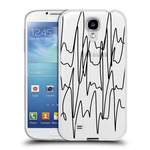 Полупрозрачный дизайнерский пластиковый чехол для Samsung Galaxy S4 Абстракции 