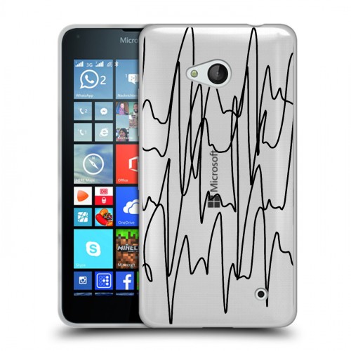 Полупрозрачный дизайнерский силиконовый чехол для Microsoft Lumia 640 Абстракции 